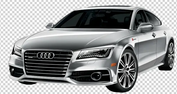 Silver Audi A7 Sports Car PNG Transparent