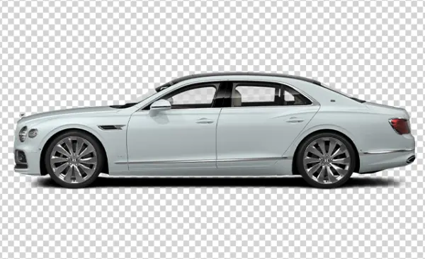 White Bentley Flying Spur PNG Transparent Background