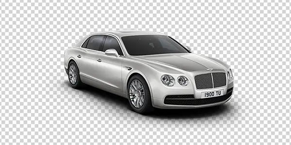 Silver Bentley Luxury Car PNG Transparent Background