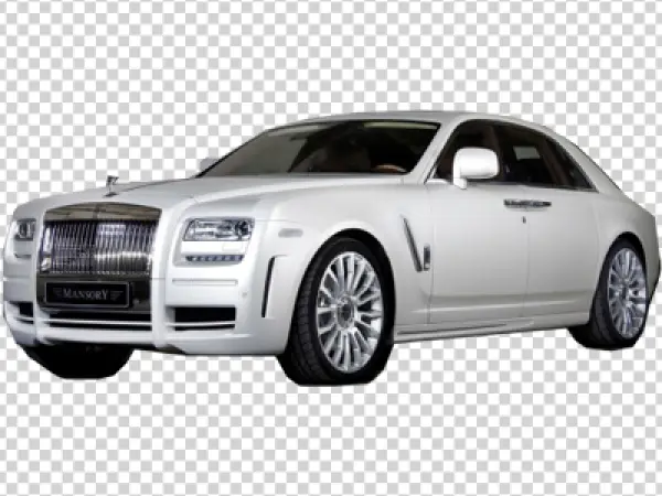 White Rolls Royce Mansory Ghost Car PNG Transparent