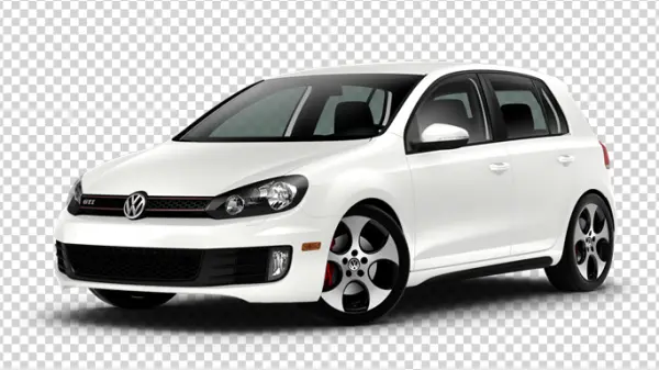 White Volkswagen Golf GTI Car PNG Transparent