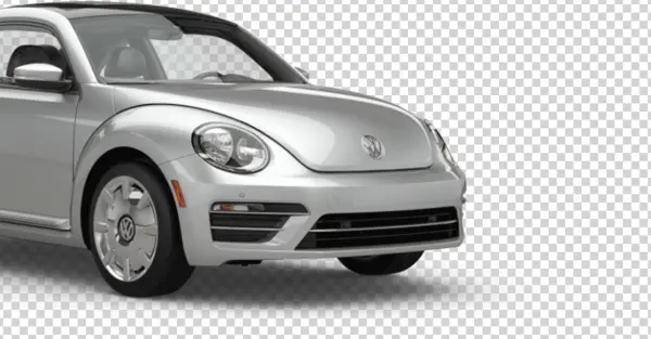 Silver Volkswagen Beetle Car PNG Transparent Background