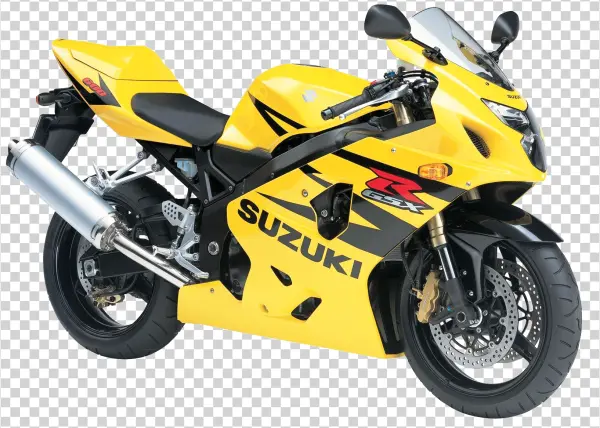 Yellow Suzuki GSX-R Sportbike PNG Transparent