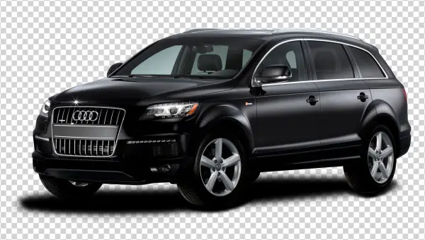 Black Audi Q7 SUV PNG Transparent