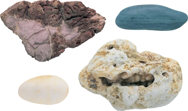 Assorted Natural Rocks and Stones PNG Transparent Background