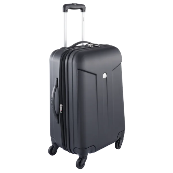 Black Hardshell Luggage Suitcase with Wheels PNG