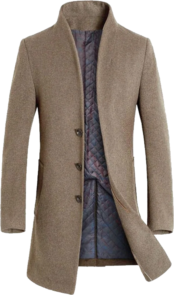 Men's Brown Winter Coat PNG Transparent Background