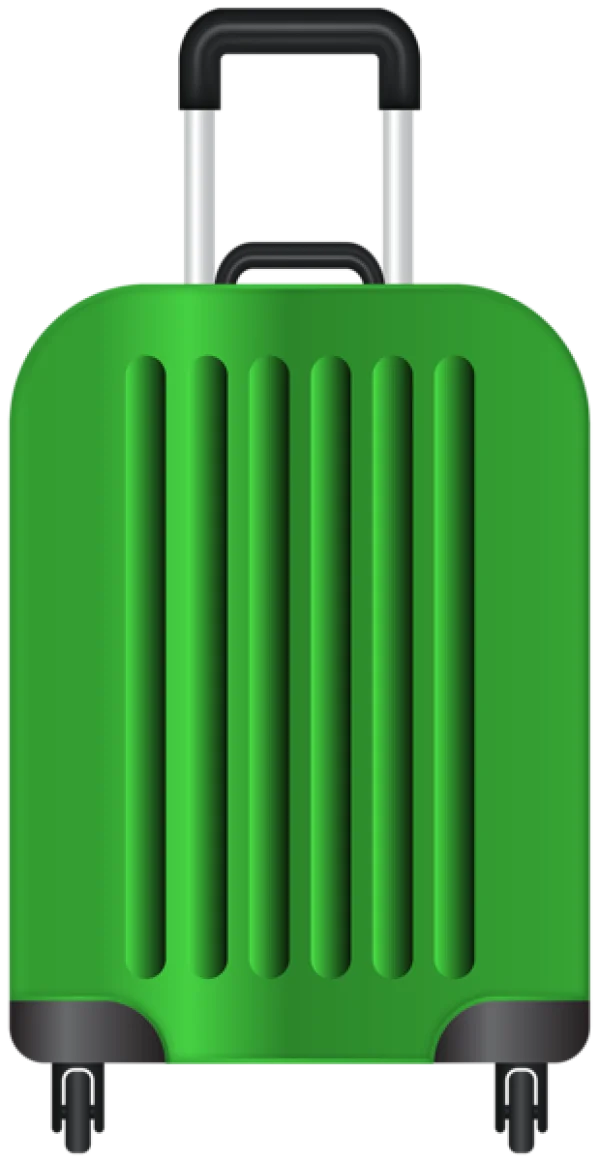 Green Suitcase PNG Transparent Background