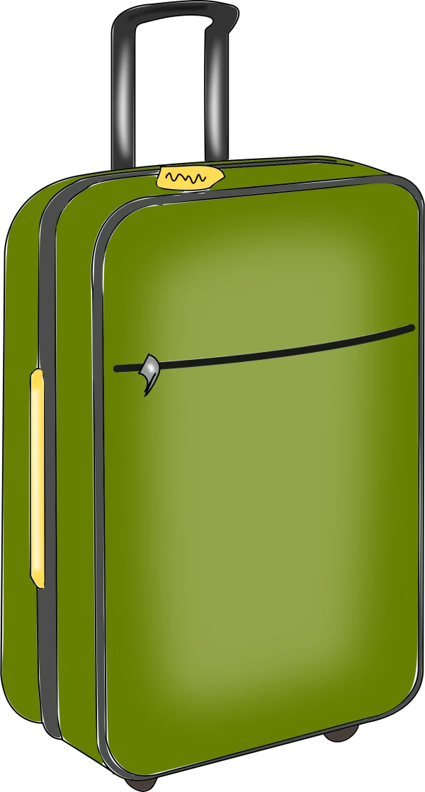 Green Suitcase PNG Transparent Background