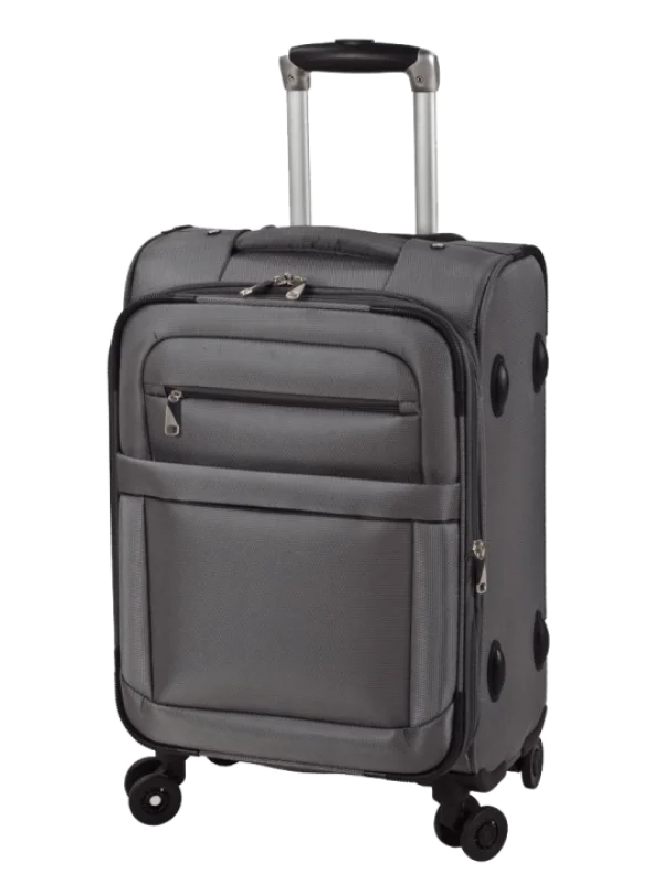 Gray Rolling Suitcase PNG Transparent