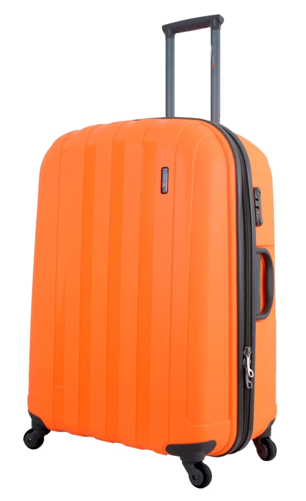Bright Orange Hardshell Suitcase PNG