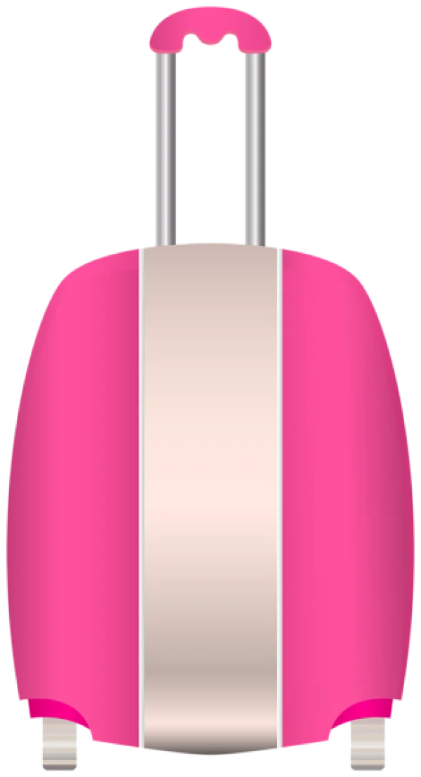 Pink Travel Luggage Suitcase PNG Transparent