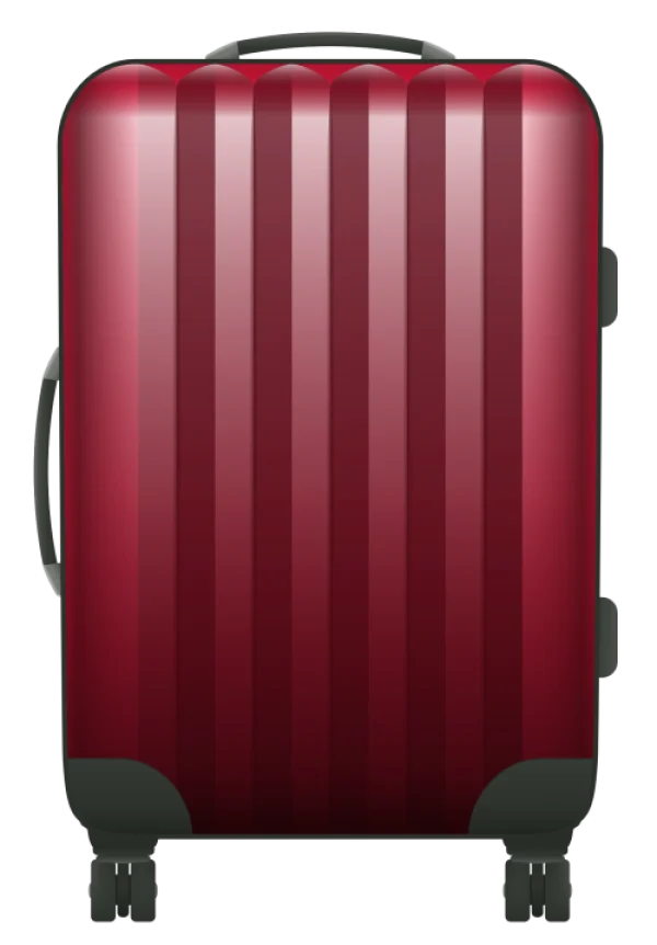 Red Suitcase PNG Transparent Background