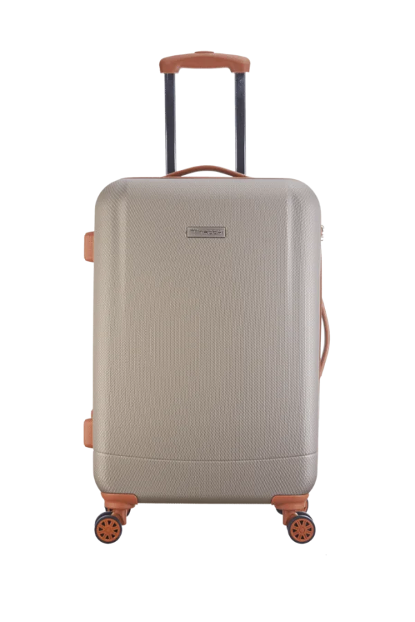 Modern Beige Hardshell Suitcase PNG Transparent