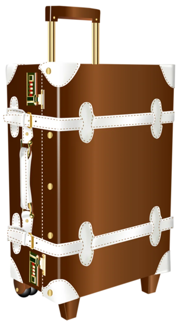 Vintage Brown Suitcase PNG Transparent