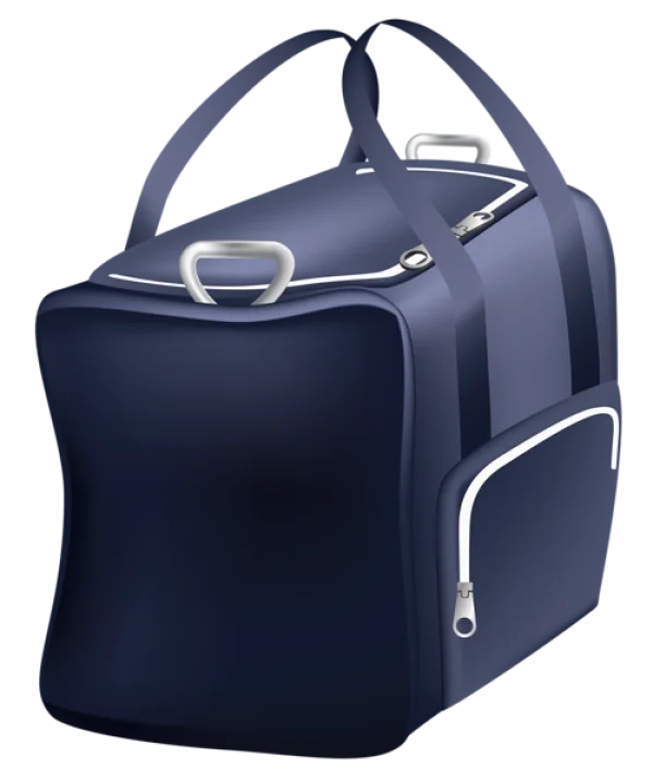 Navy Blue Duffel Bag PNG Transparent Background