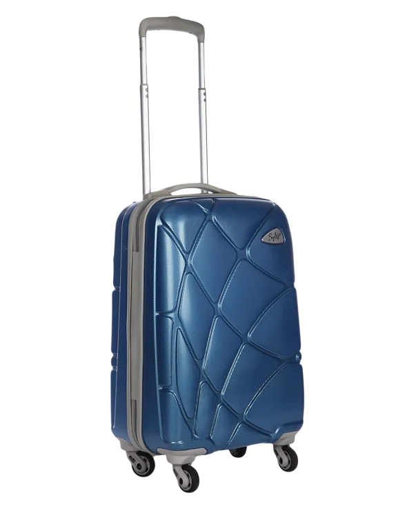 Blue Hardshell Travel Suitcase PNG Transparent Background