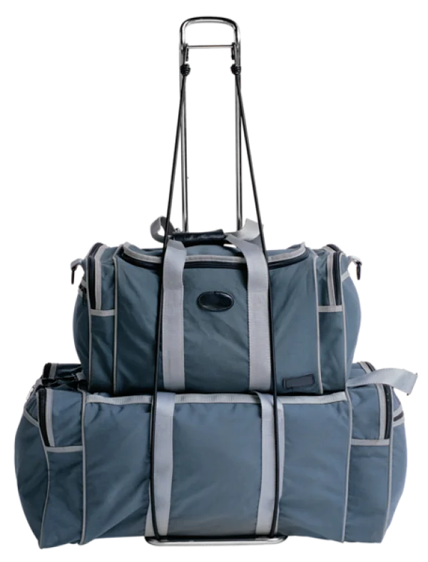 Duffel Bags on Luggage Cart PNG Transparent Background