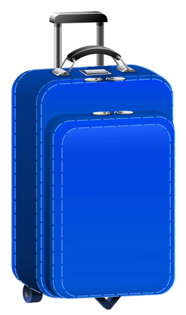 Blue Suitcase PNG Transparent Background