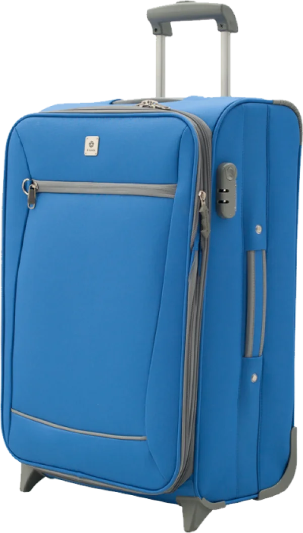 Blue Travel Suitcase PNG Transparent Background