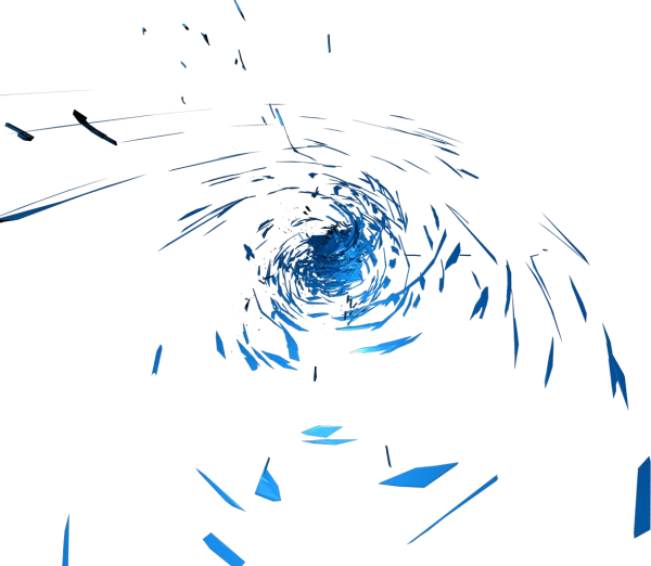 Dynamic Blue Swirl Shards PNG Transparent