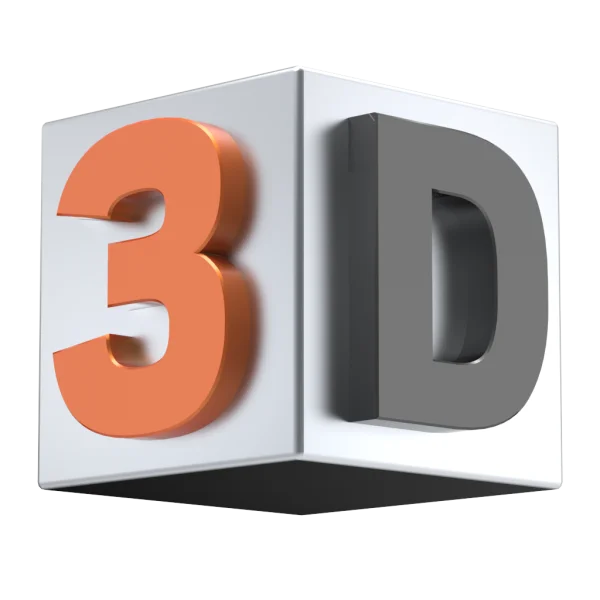 3D Text Logo Design PNG Transparent Background