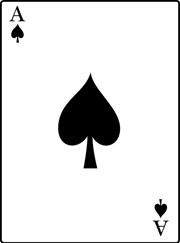 Ace of Spades Playing Card PNG Transparent