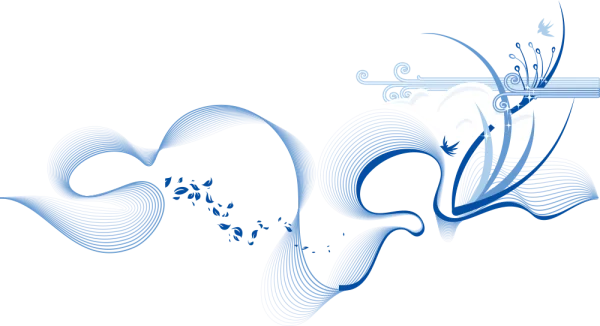 Elegant Blue Abstract Swirls Design PNG Transparent Background