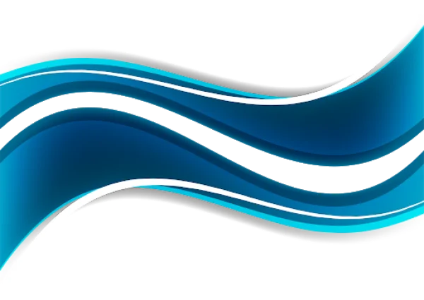Blue Abstract Wave Design PNG