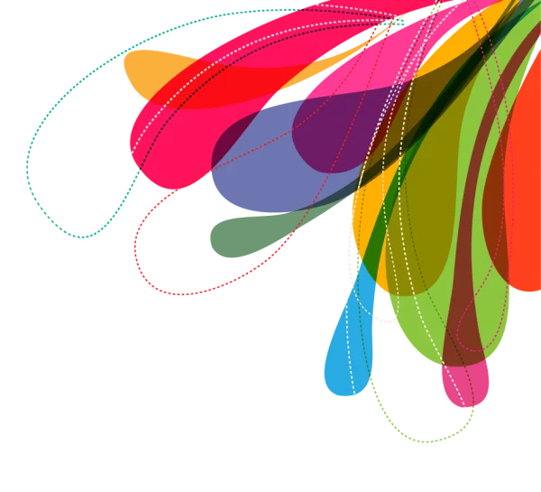 Abstract Colorful Organic Shapes PNG