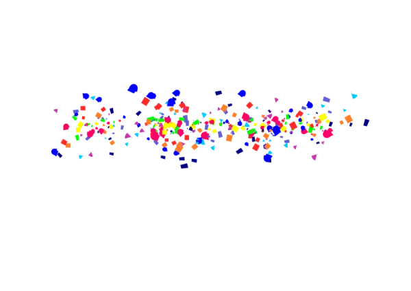 Colorful Scattered Confetti PNG Transparent Background