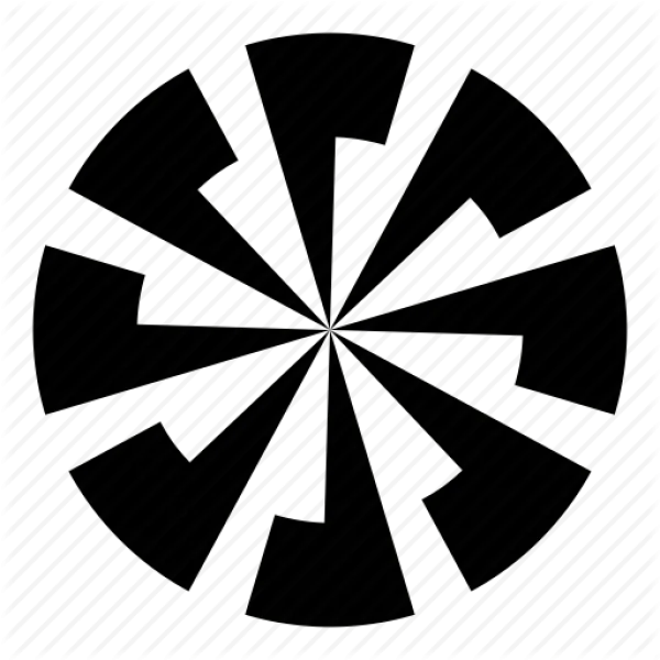 Black Radial Burst Icon PNG