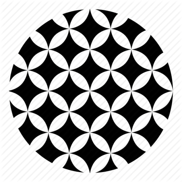 Abstract Dark Circular Pattern Icon PNG