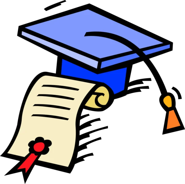 Graduation Cap and Diploma PNG Transparent Background