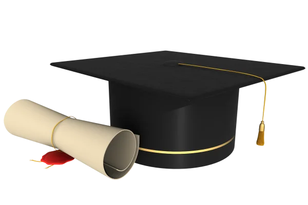 Graduation Cap and Diploma PNG Transparent Background