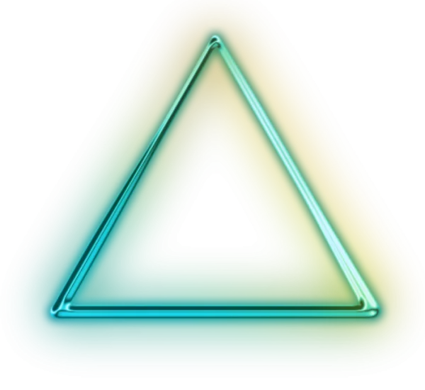Vibrant Gradient Triangle Shape PNG