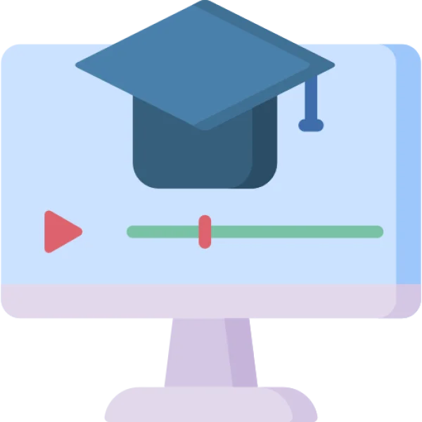 Online Education Monitor Icon PNG Transparent