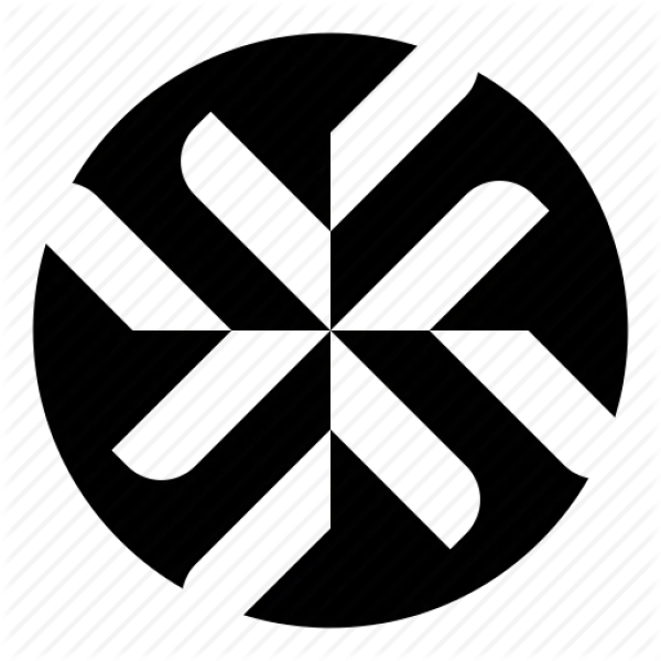 Black Pinwheel Spinner Icon PNG