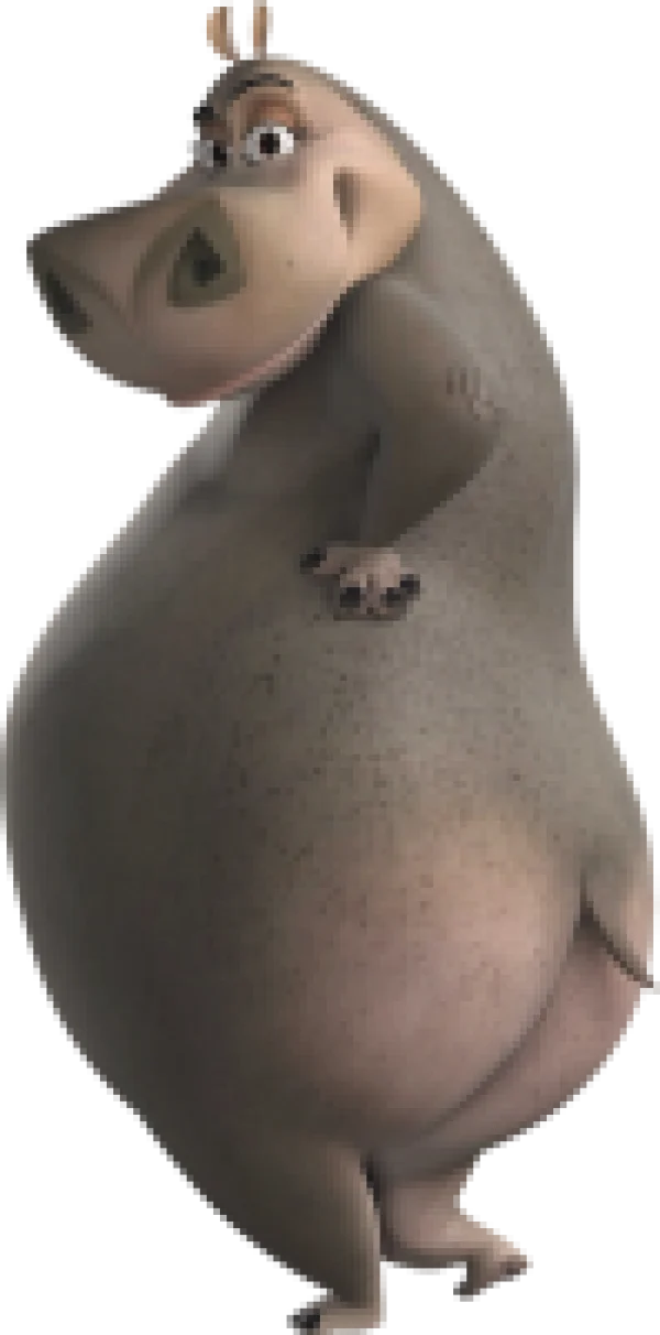 Gloria the Hippo from Madagascar PNG