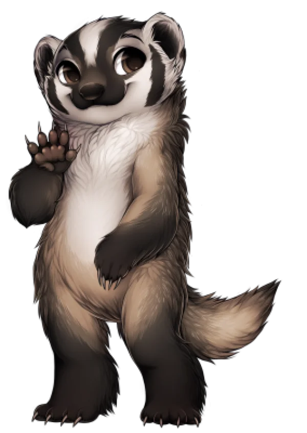 Cute Cartoon Badger PNG Transparent Background