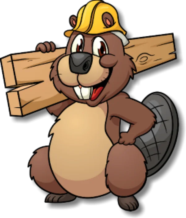 Cartoon Beaver Builder PNG Transparent