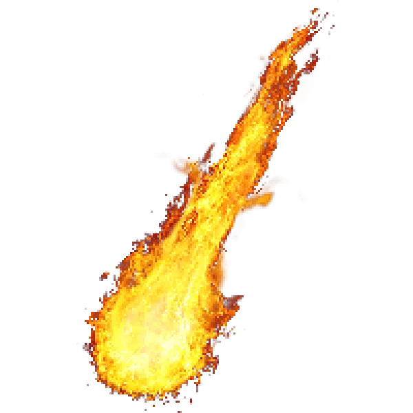 Fiery Comet PNG Transparent Background