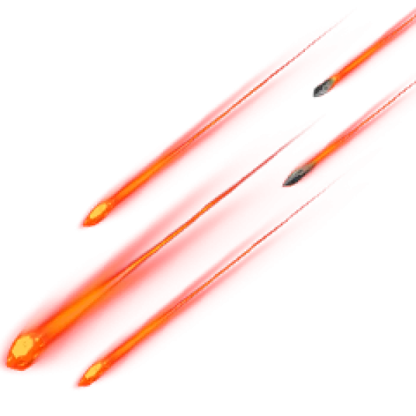 Red Flaming Meteors Transparent PNG