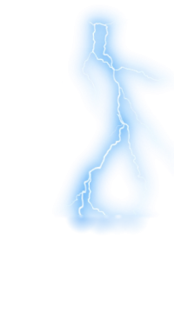 Blue Electric Lightning Bolt PNG Transparent