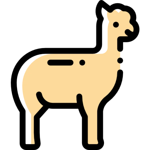 Cute Alpaca Icon PNG Transparent Background