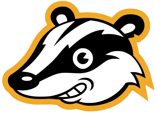 Smiling Cartoon Badger Head PNG