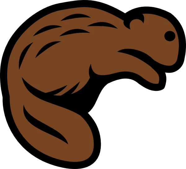 Cartoon Beaver Icon PNG Transparent Background