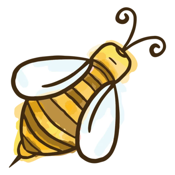 Cute Cartoon Bee Illustration PNG
