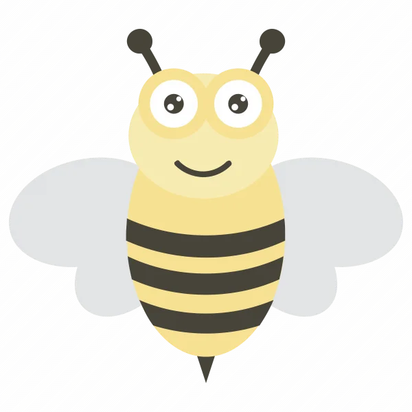 Cute Cartoon Bee PNG Transparent Background