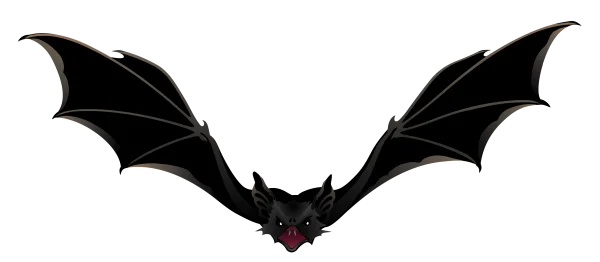 Flying Cartoon Bat PNG Transparent Background
